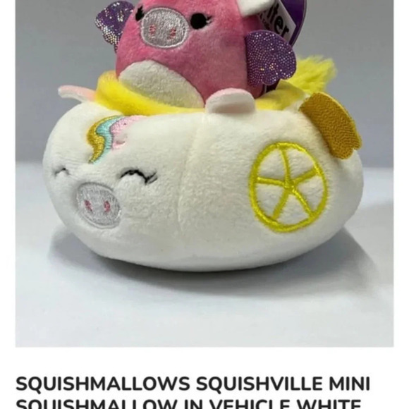Squishmallows Squishville Yellow Pegasus Mini Plush Yellow Wings Tail Kids Toy - Picture 5 of 9